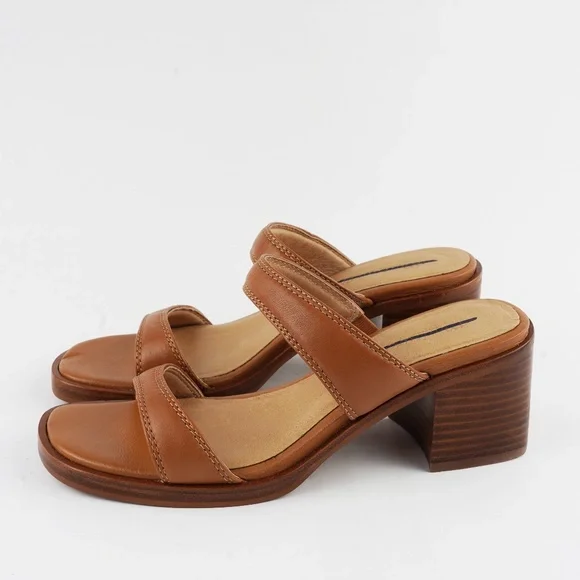 New MADEWELL The Saige Double-Strap Sandal in Leather in Desert Camel - Picture 7 of 8